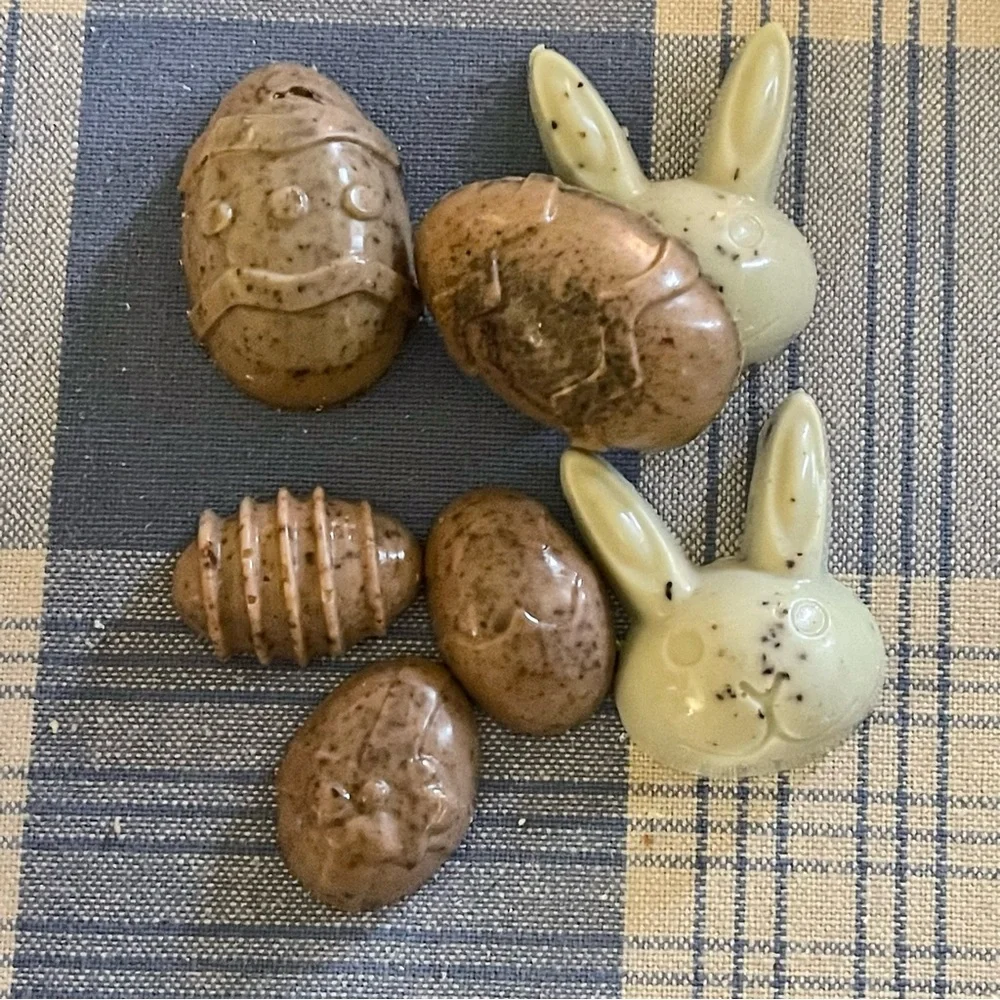 New Organic White Chocolate Easter Bunny Caramel Cadbury Egg Mini Soaps - VBG